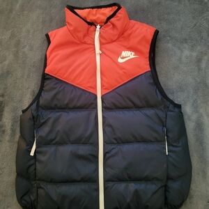 Nike Sportswear Women Down Fill Reversible Windrunner Orange/blue Size Small